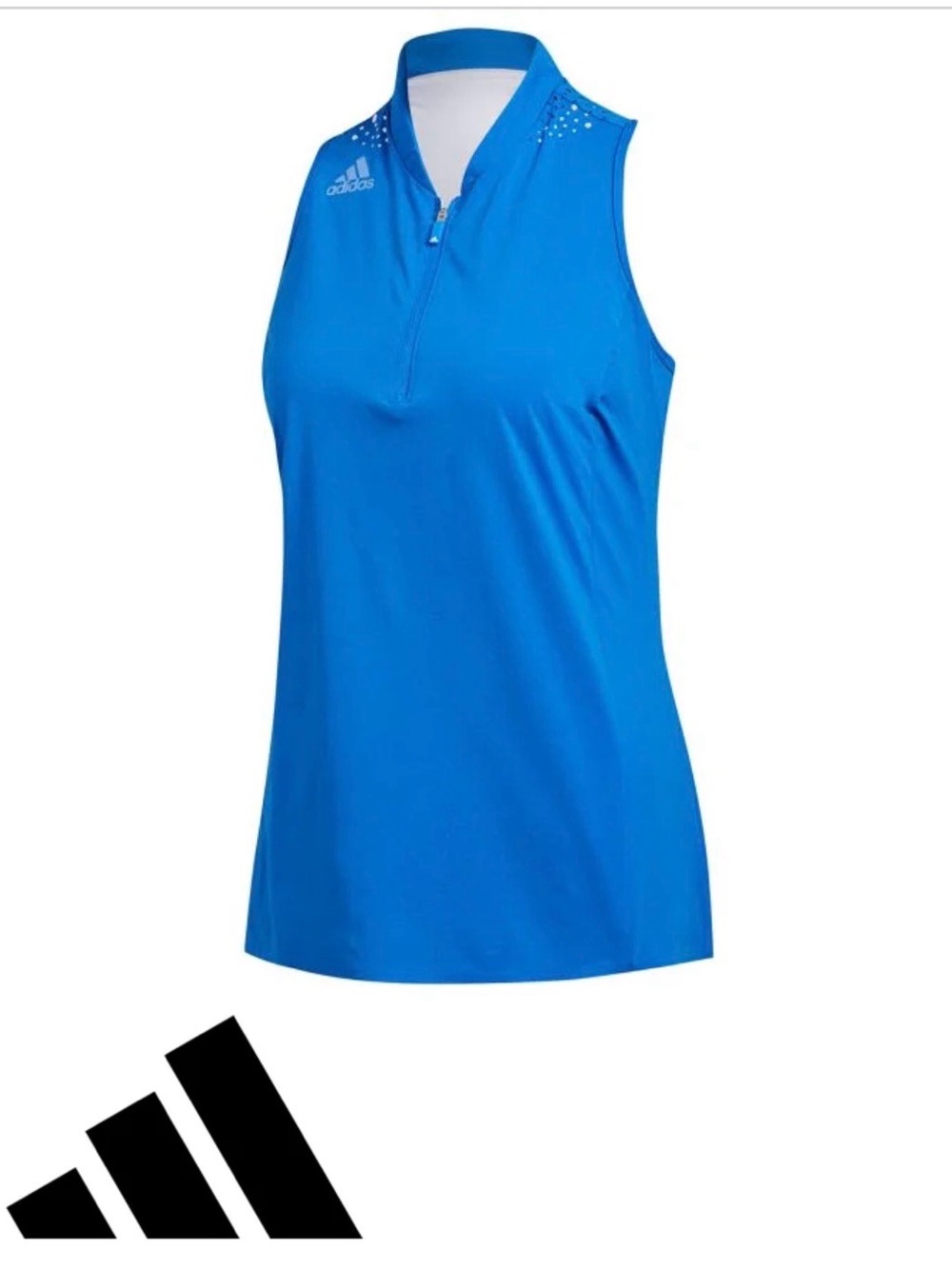 Adidas Women’s Sleeveless Zip Active Tank - Blue